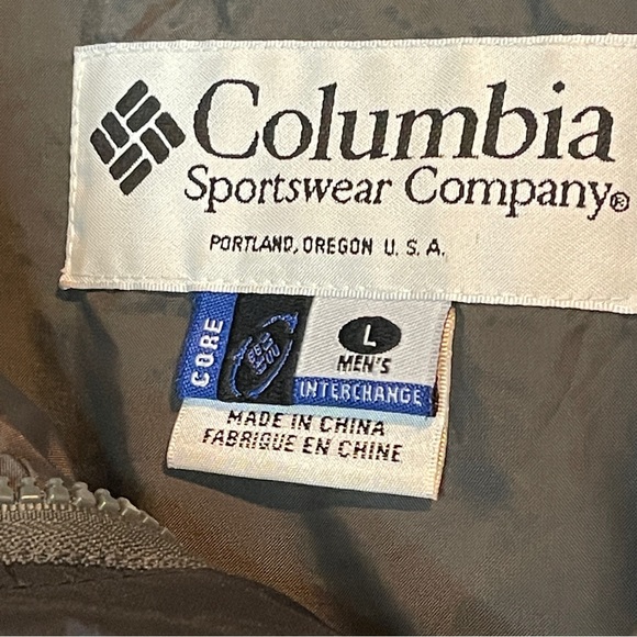 Columbia Hooded Interchange Windbreaker Parka Core Gray Black L - Picture 3 of 8